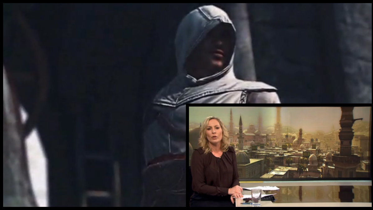 Assassins Creed användes i ett nyhetsinslag.