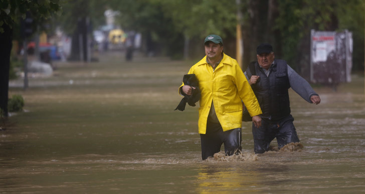 Bosnien, Katastrof, regn, Serbien, översvämning