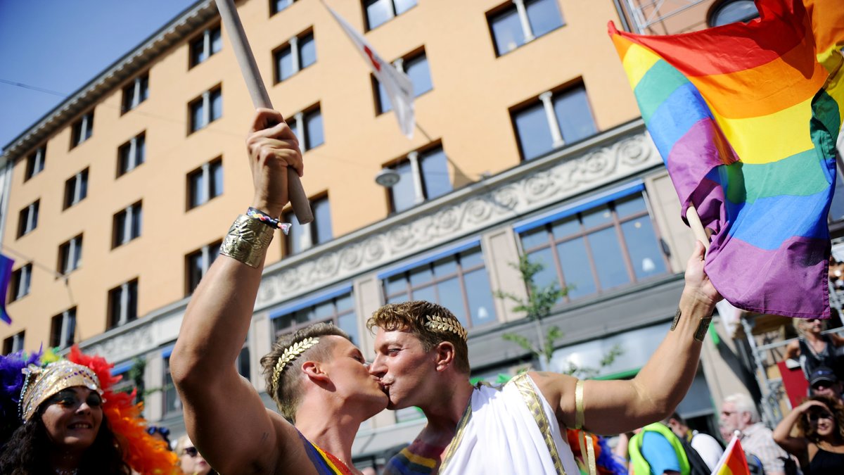 Sverige är med på 10 i topp-listan. Bild från Stockholm Pride 2014. 
