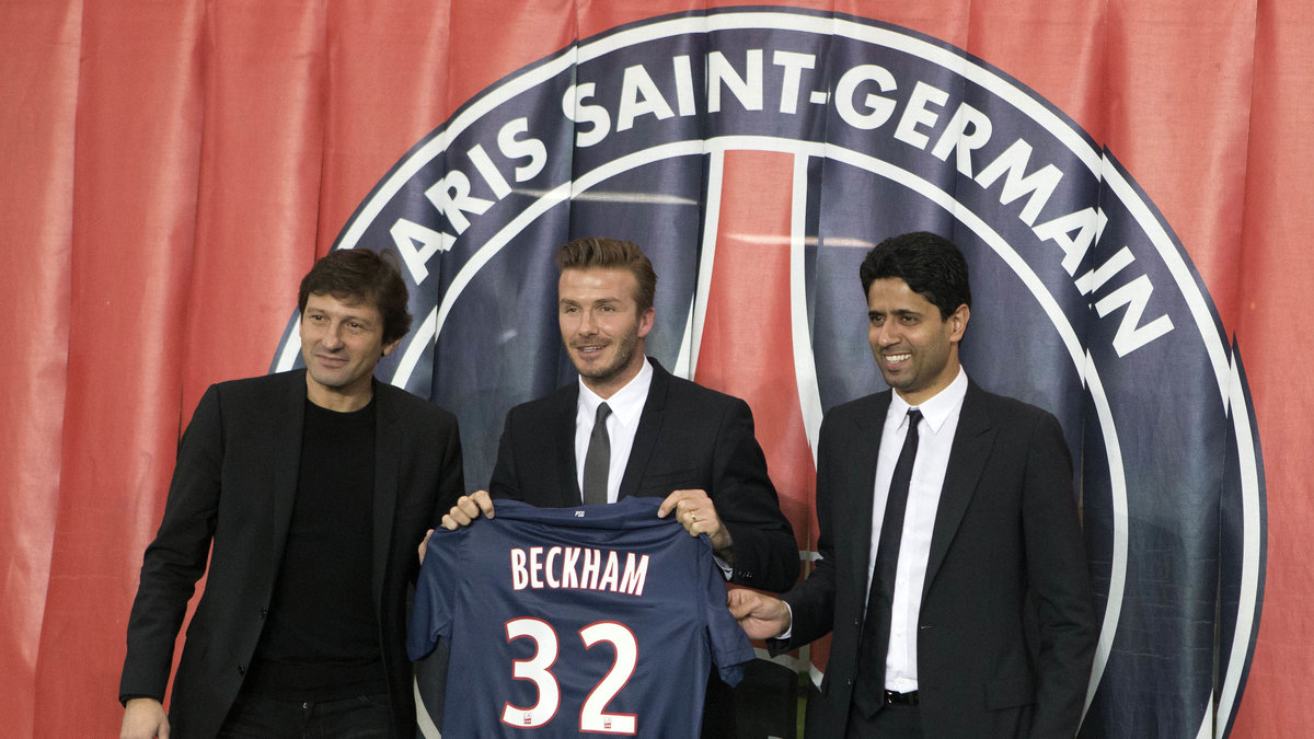 Beckham blev klar för Paris Saint-Germain.