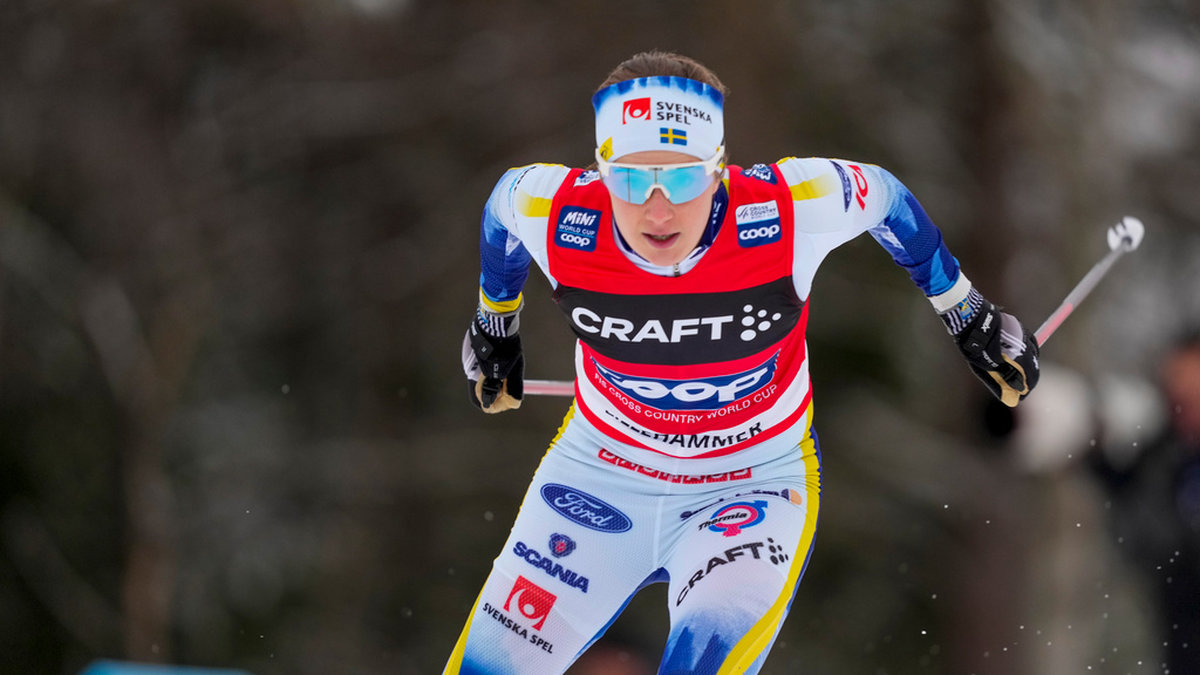 Ebba Andersson har testats positivt för covid-19 och lämnar landslaget inför tävlingarna i Beitostølen. Arkivbild.
