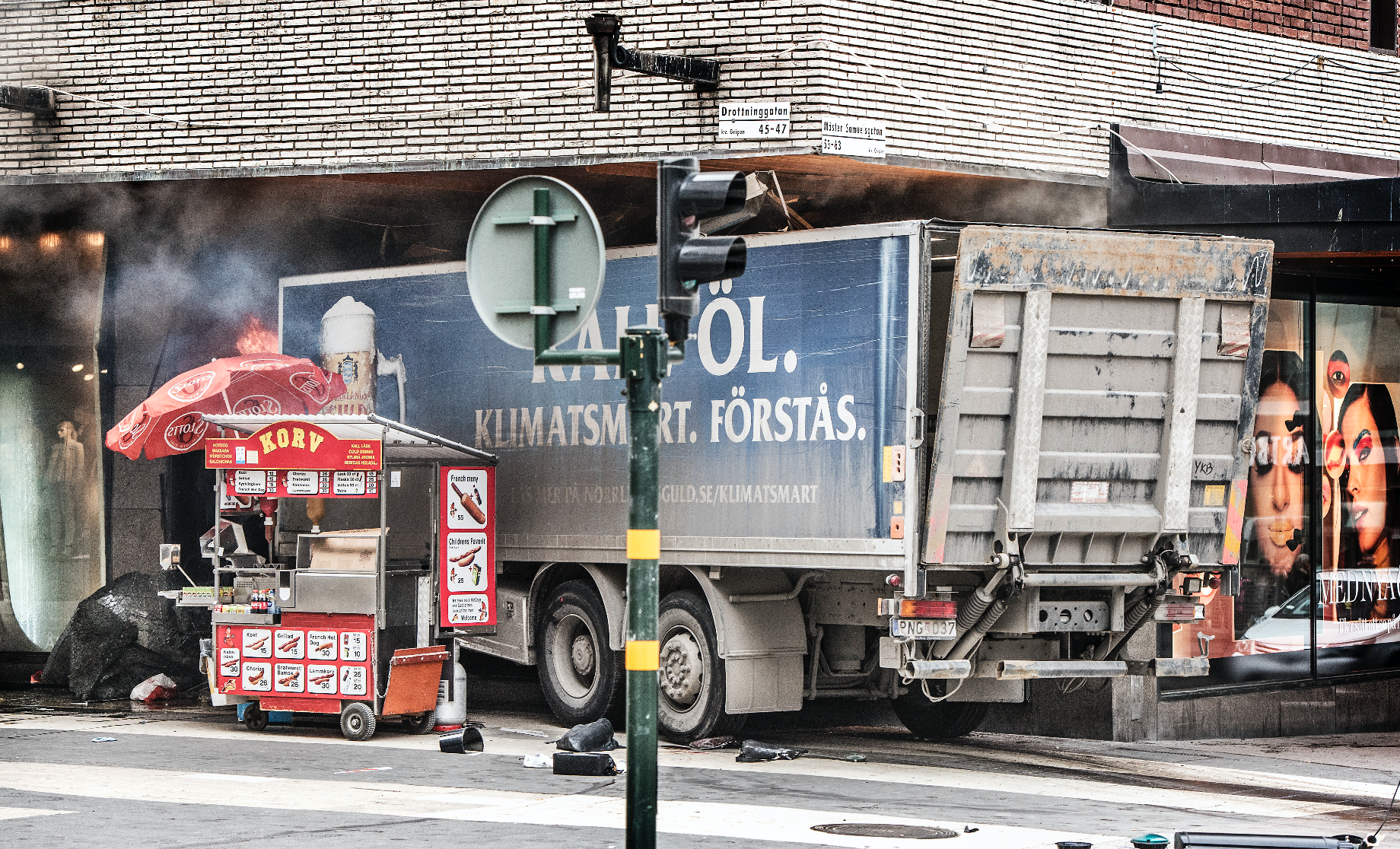Bild från terrorattentatet på Drottninggatan Bild från terrorattentatet på Drottninggatan