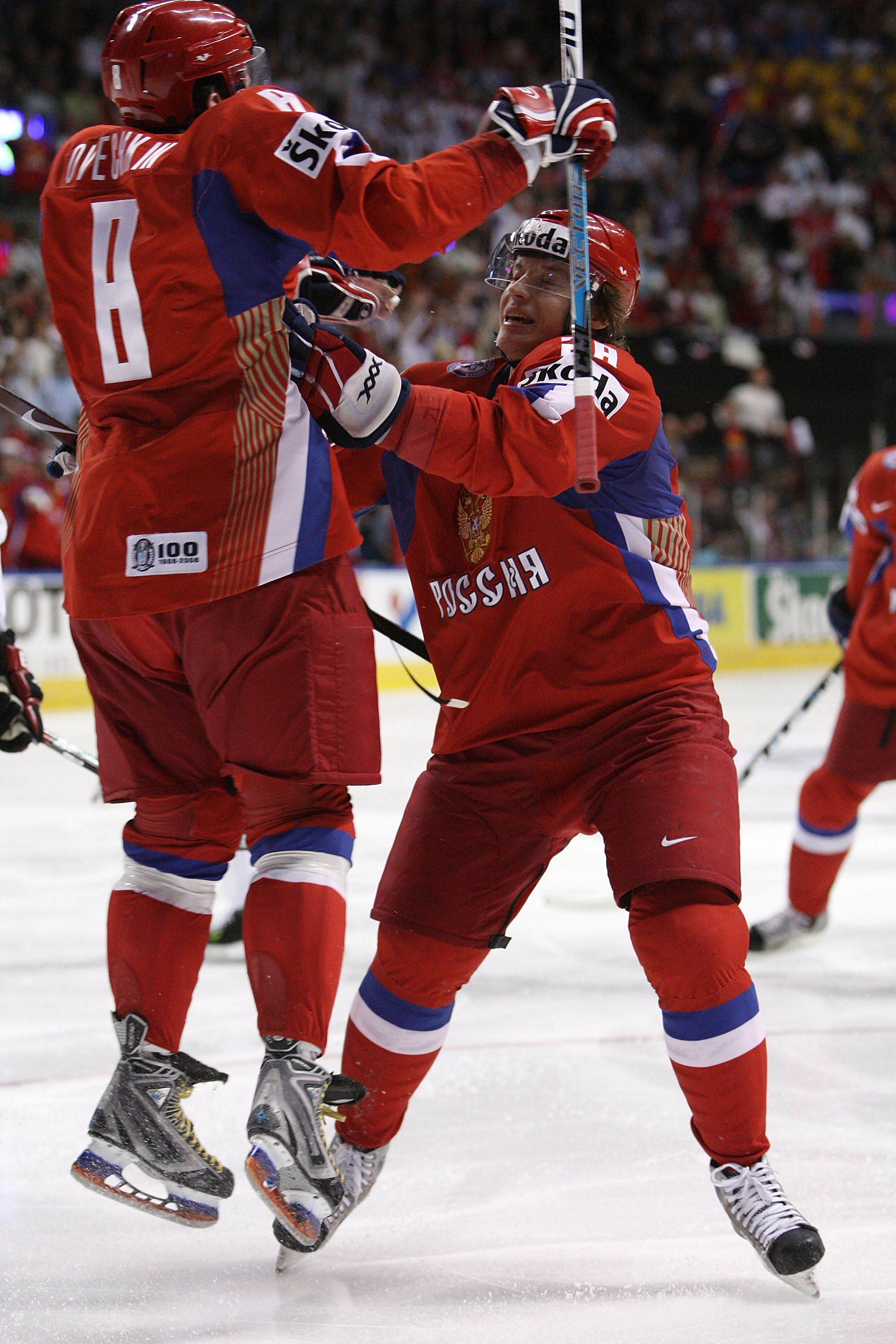 Ovechkin och Semin vann VM-guld 2008 tillsammans.