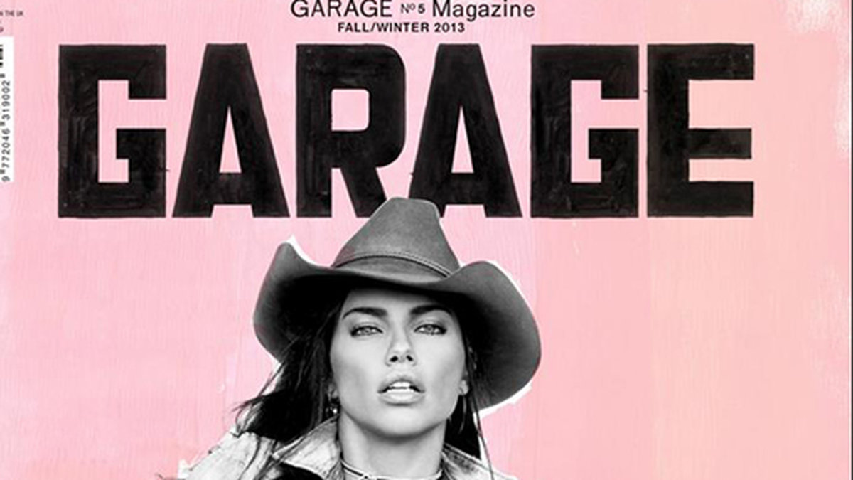 Adriana Lima pryder omslaget till tidningen Garage. 