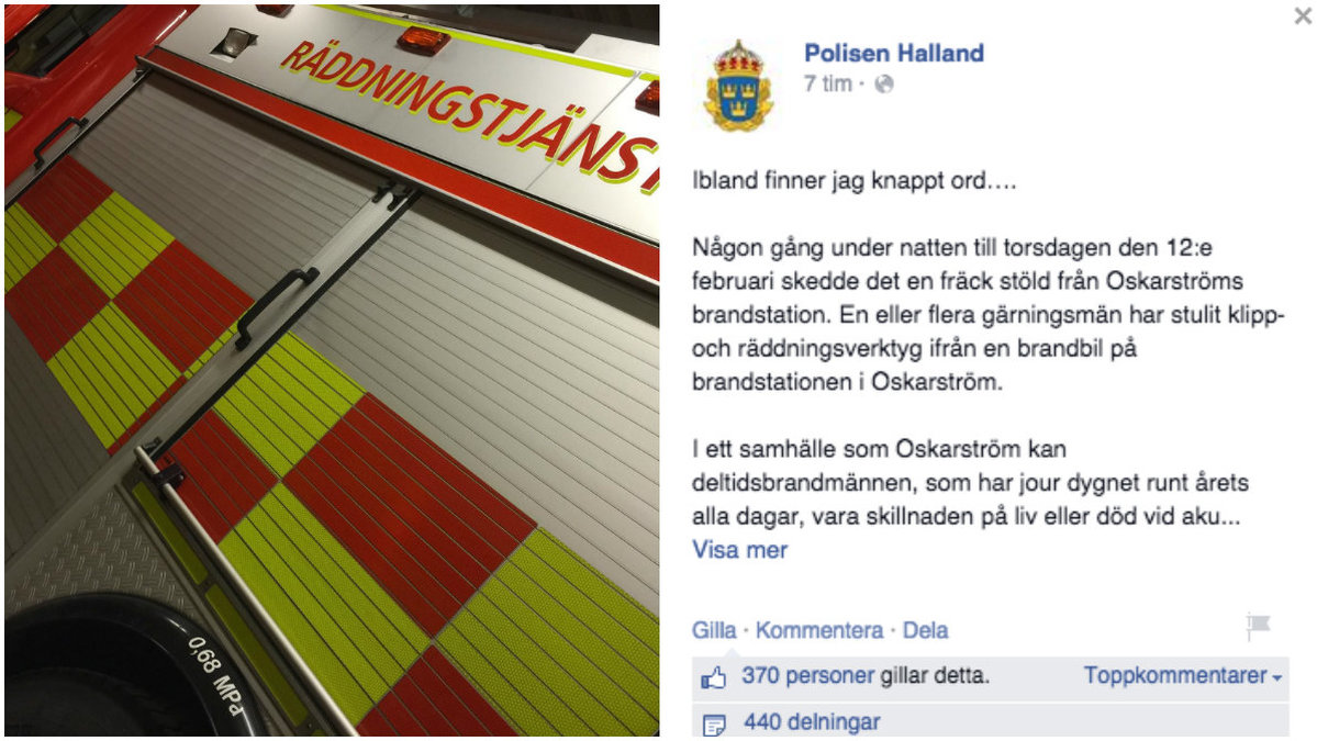 Polisen i Halland är förbannade på tjuvarna. 