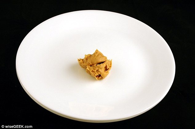 34 gram jordnötssmör = 200 kalorier. 34 gram jordnötssmör = 200 kalorier.