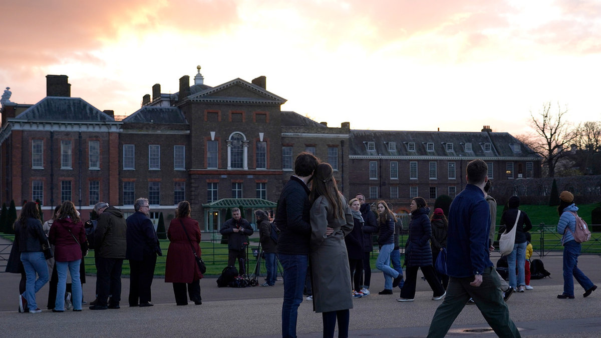 Kensington Palace i London efter prinsessan Kates cancerbesked.