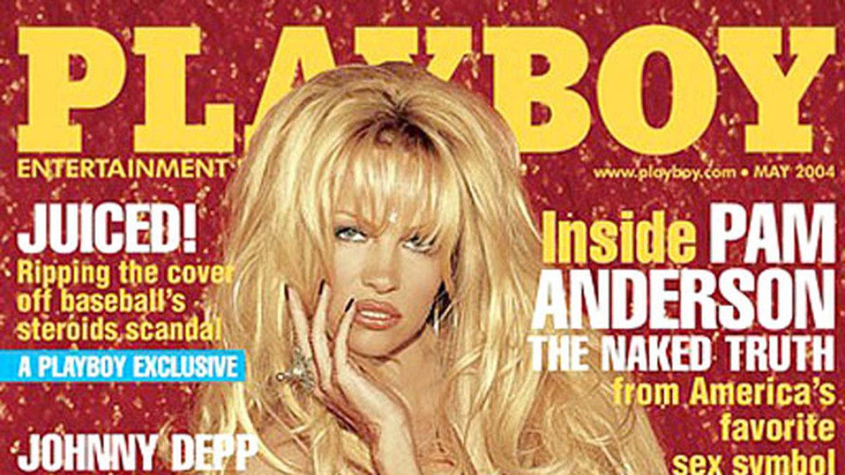 Pamela på omslaget till Playboy år 2004. 