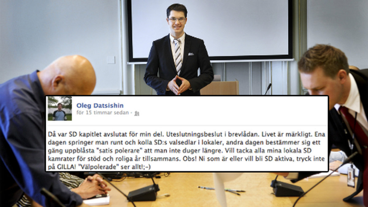 Oleg Datsishin utesluts ur Sverigedemokraterna.