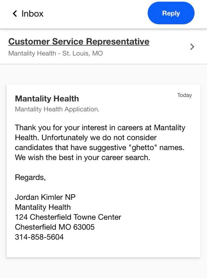 Mejl från företaget Mantality Health. Mejl från företaget Mantality Health.
