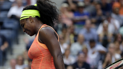 Serena Williams efter förlusten i US Open i fredags. 
