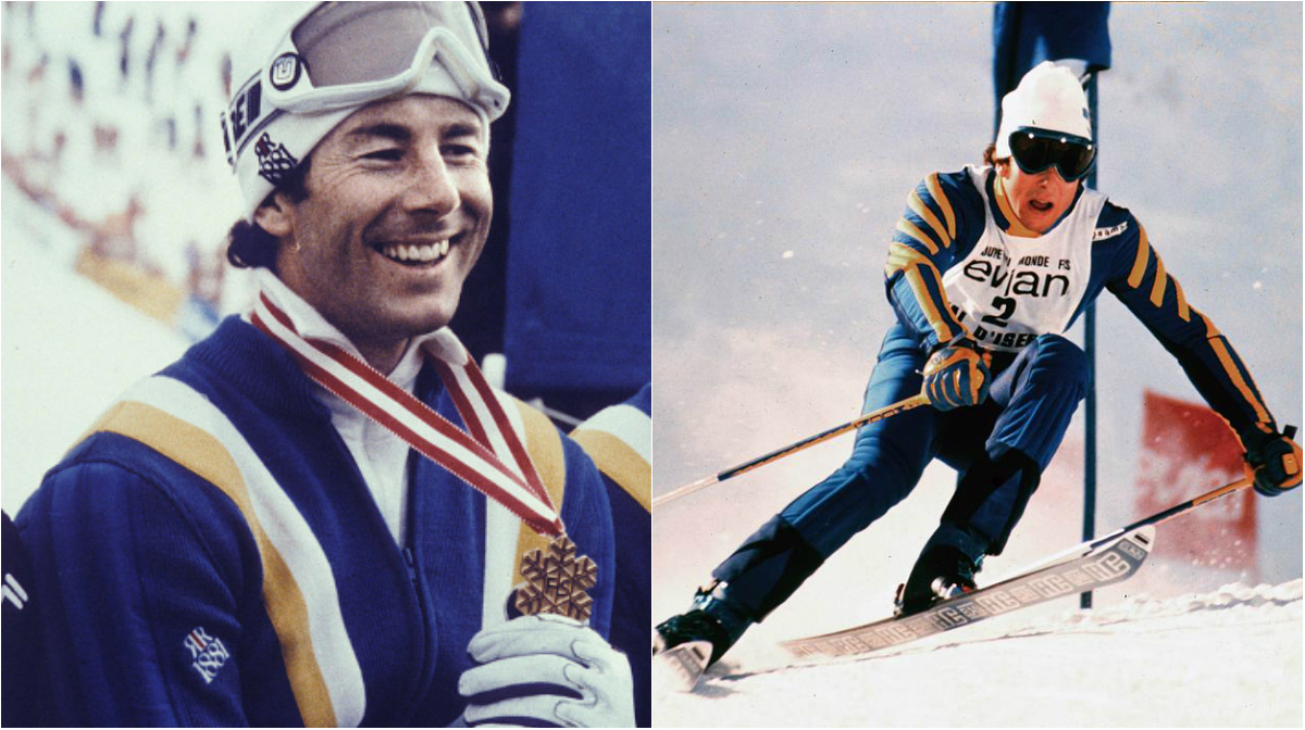 Ingmar Stenmark under ett av sina lopp i skidbacken. Ingmar Stenmark under ett av sina lopp i skidbacken.