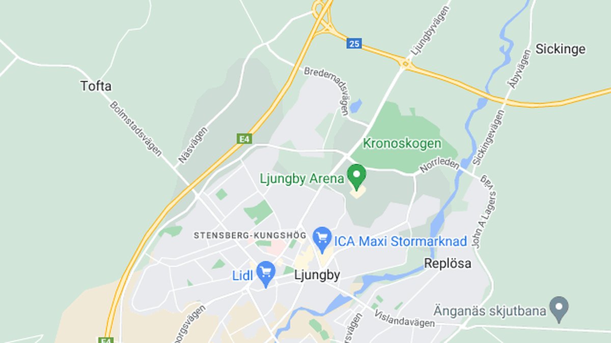 Google maps, Ljungby