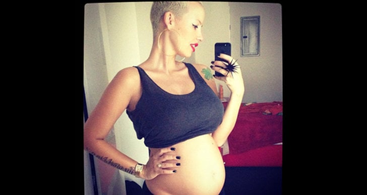 Gravid, Amber Rose, instagram, Kändis