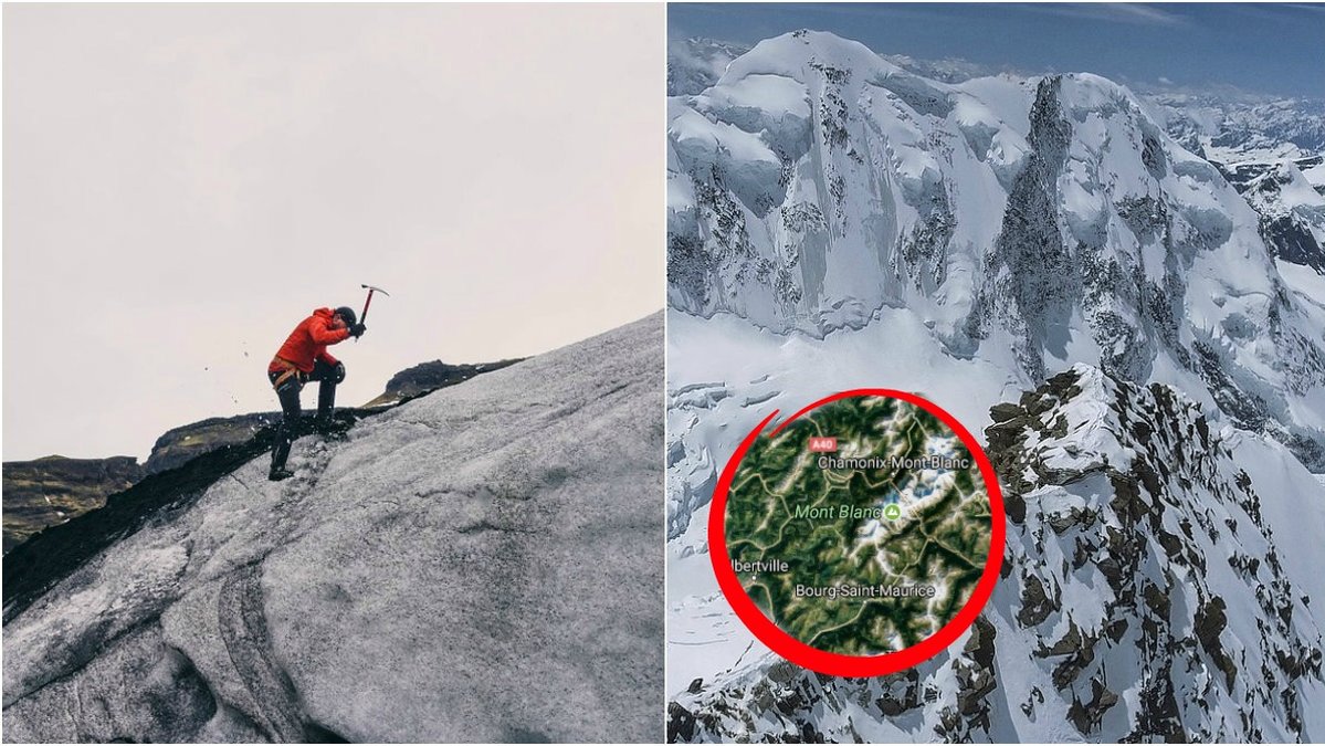Tre kroppar har hittats vid Mont Blanc.