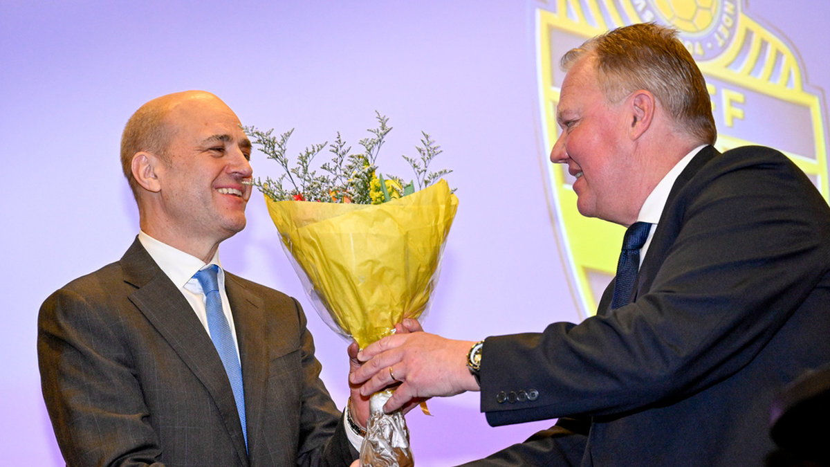 Fredrik Reinfeldt och Karl-Erik Nilsson. Arkivbild.