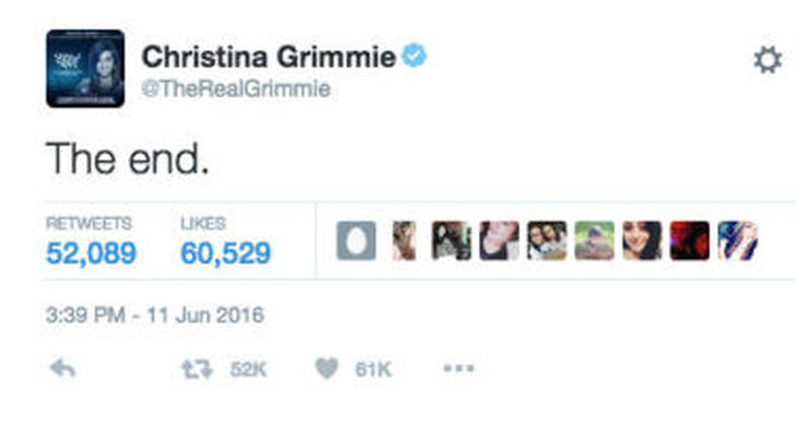 Christina Grimmie, Youtube, Sköt, Twitter
