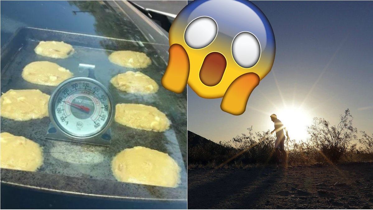 Det är så varmt i Arizona just nu att folk kan bakar kakor i bilen. 