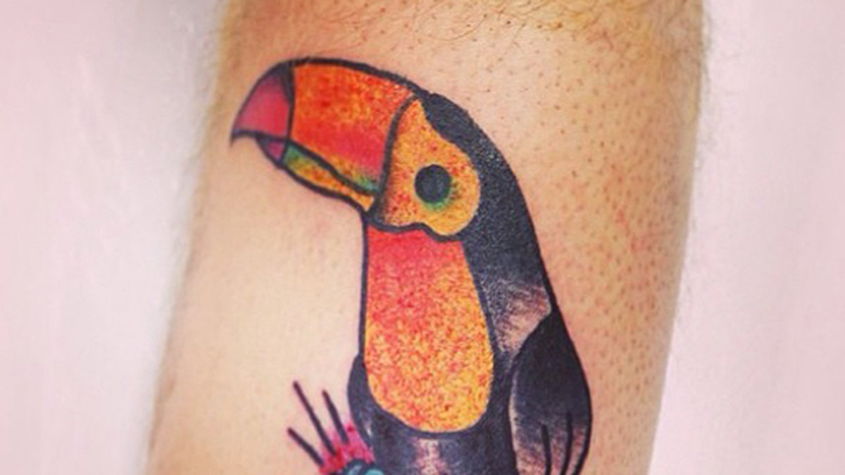 En tukan gjord på Frith Street Tattoo.