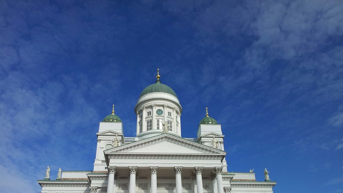 En bild från Helsingfors på domkyrkan.