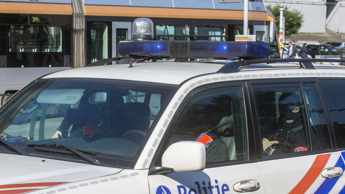 En belgisk polisbil. Arkivfoto.