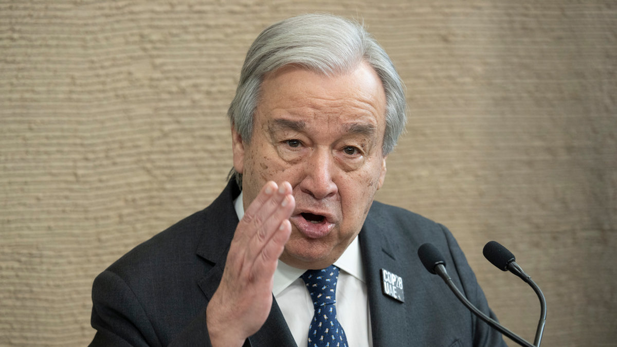 FN:s generalsekreterare António Guterres vädjar om fortsatt bistånd till FN-organet Unrwa. Arkivbild.