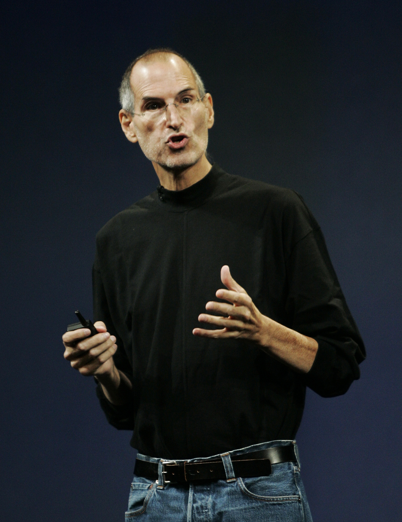 Applechefen hävdar att en Spotifylansering i USA kan drabba den traditionella musikförsäljningen. 

Bilden visar Apple vd:n Steve Jobs.