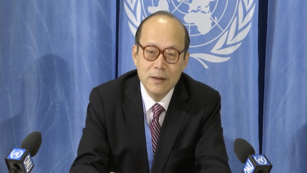 Kinas FN-ambassadör Chen Xu. Arkivbild.