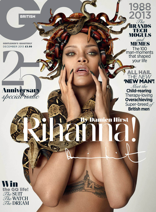 Rihanna på omslaget av GQ. Rihanna på omslaget av GQ.