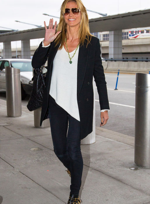 Heidi Klum på flygplatsen. Heidi Klum på flygplatsen.