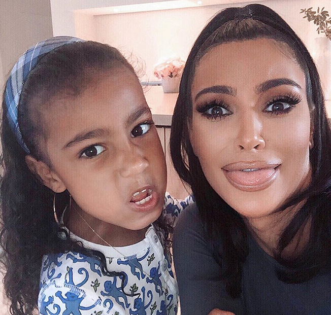 Kim Kardashian West och North Kim Kardashian West och North