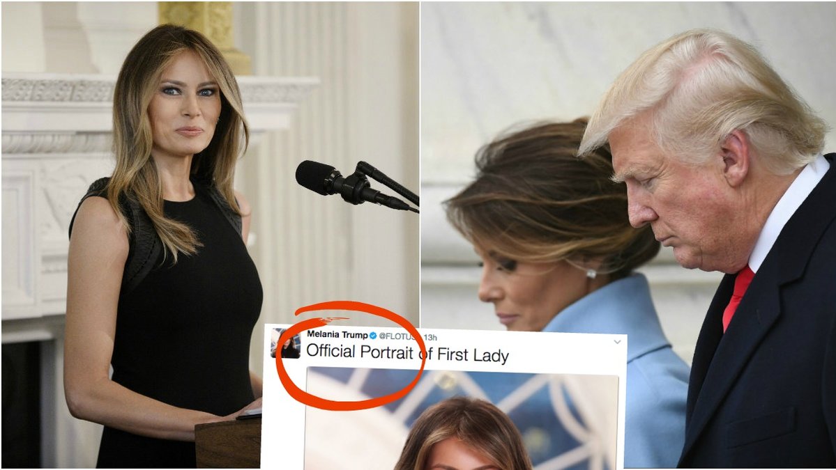 Melania Trump hånas på internet efter första officiella bilden i sin roll som "first lady".