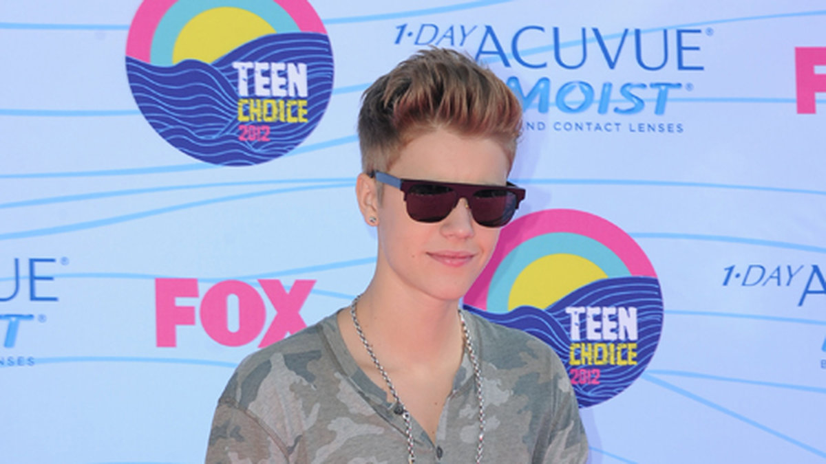 Justin Bieber på röda mattan. 