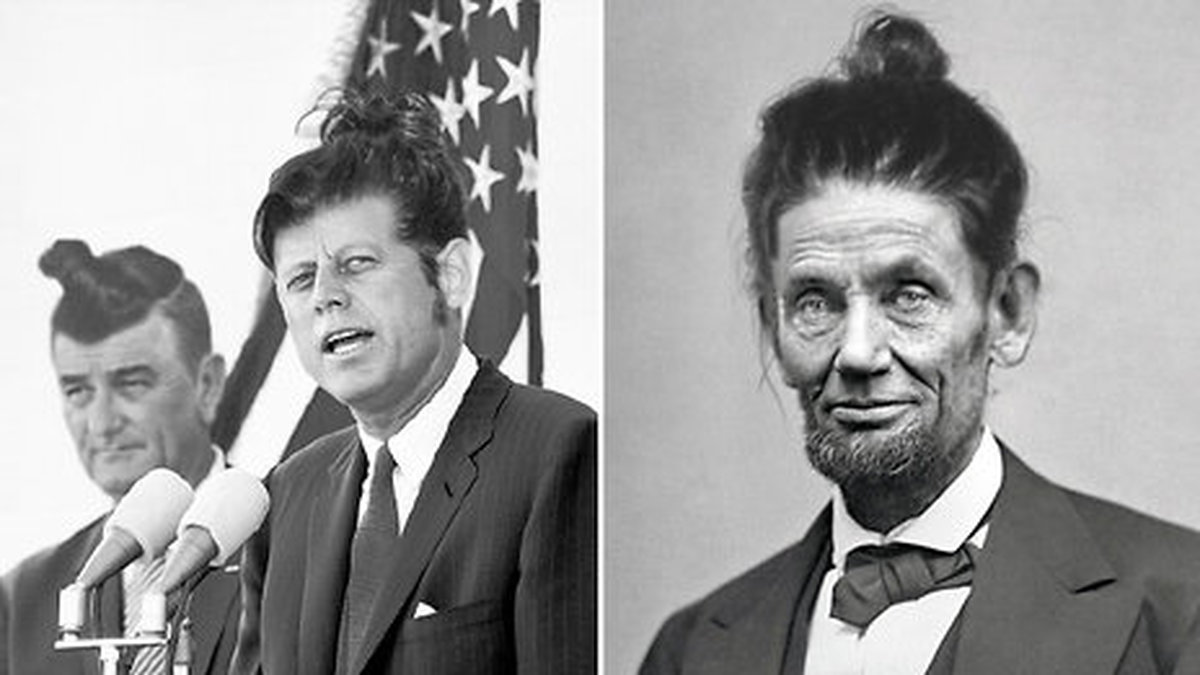 John F Kennedy och Abraham Lincoln har aldrig varit snyggare. 