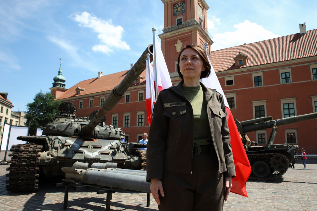 Ukrainas biträdande försvarsminister Hanna Maljar, här på en bild tagen i juli i fjol. Nu är hon en av sex biträdande ministrar som avskedas. Arkivbild.