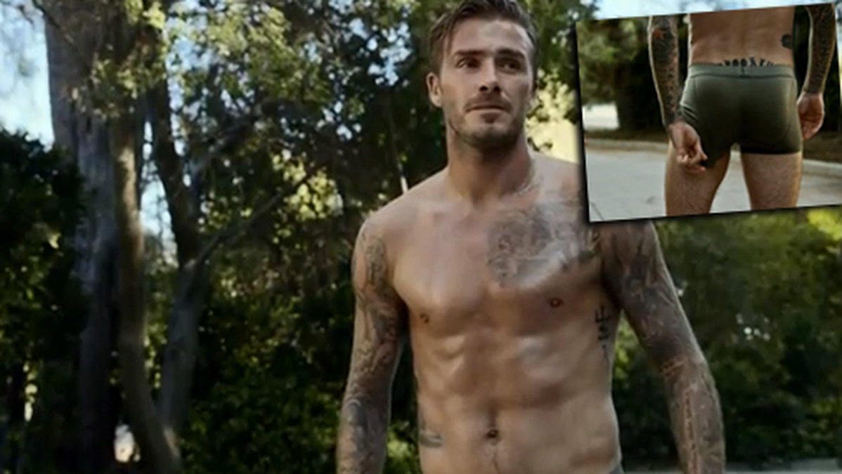 David Beckham i den nya reklamfilmen för H&M. 