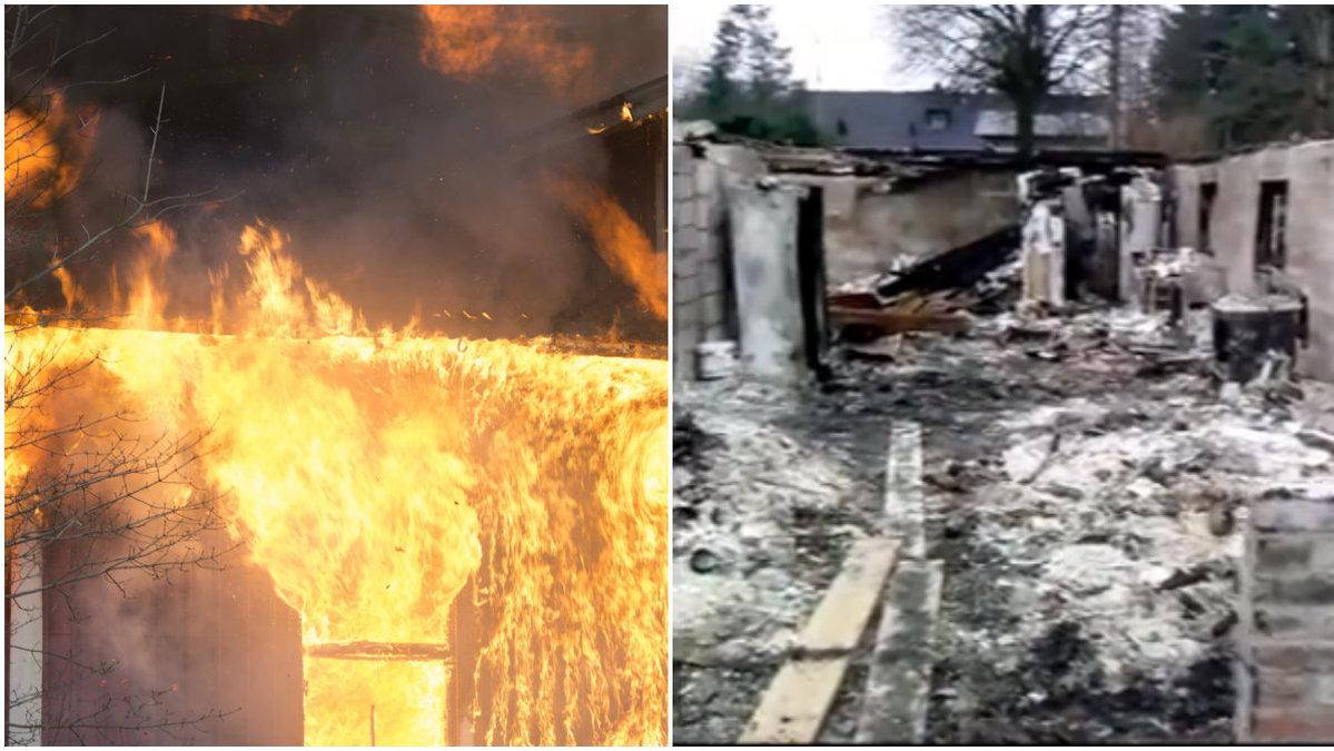 Anders och hans familjs hus brann ned natten mot nyårsdagen. Allt de ägde brann upp. OBS, bilden till vänster är en genrebild. 