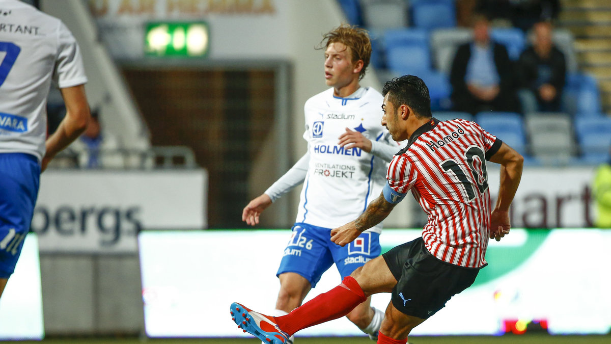 Jiloan Hamad blev matchhjälte senast mot Norrköping med sitt 2–0 mål.