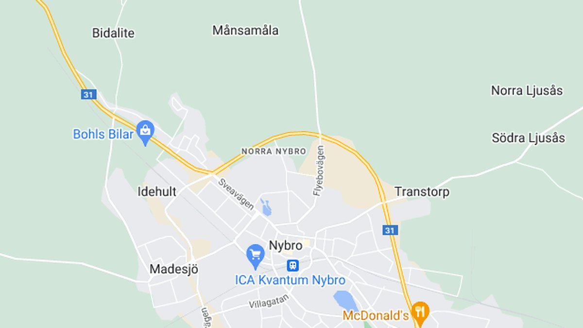Google maps, Nybro