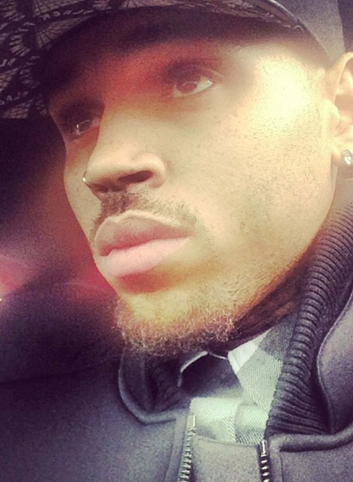 Chris Brown bjuder på en selfie. Chris Brown bjuder på en selfie.