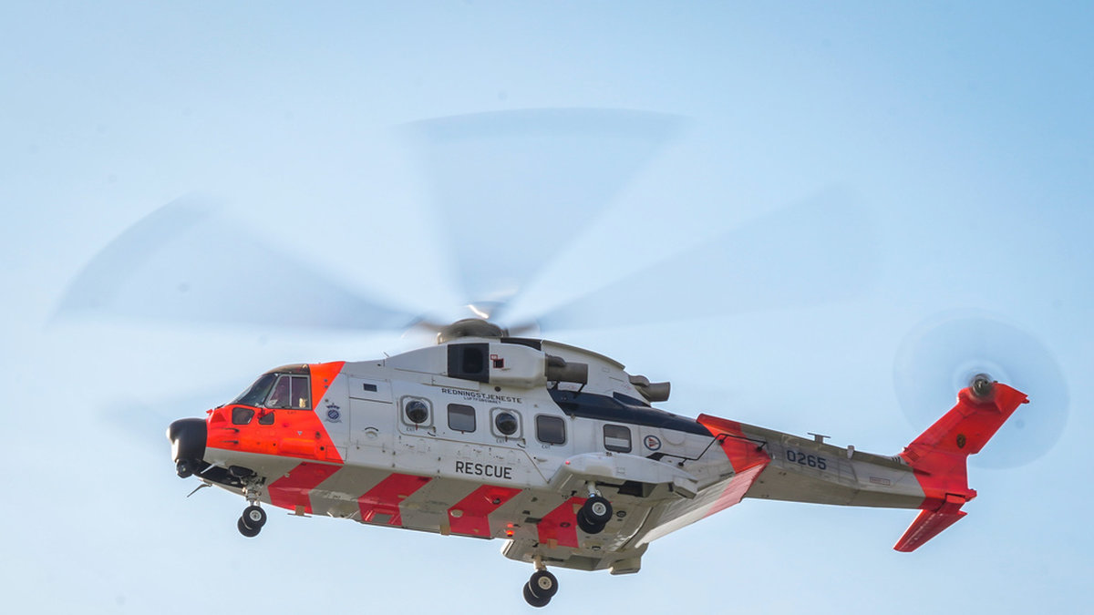 Norsk räddningshelikopter. Arkivbild.