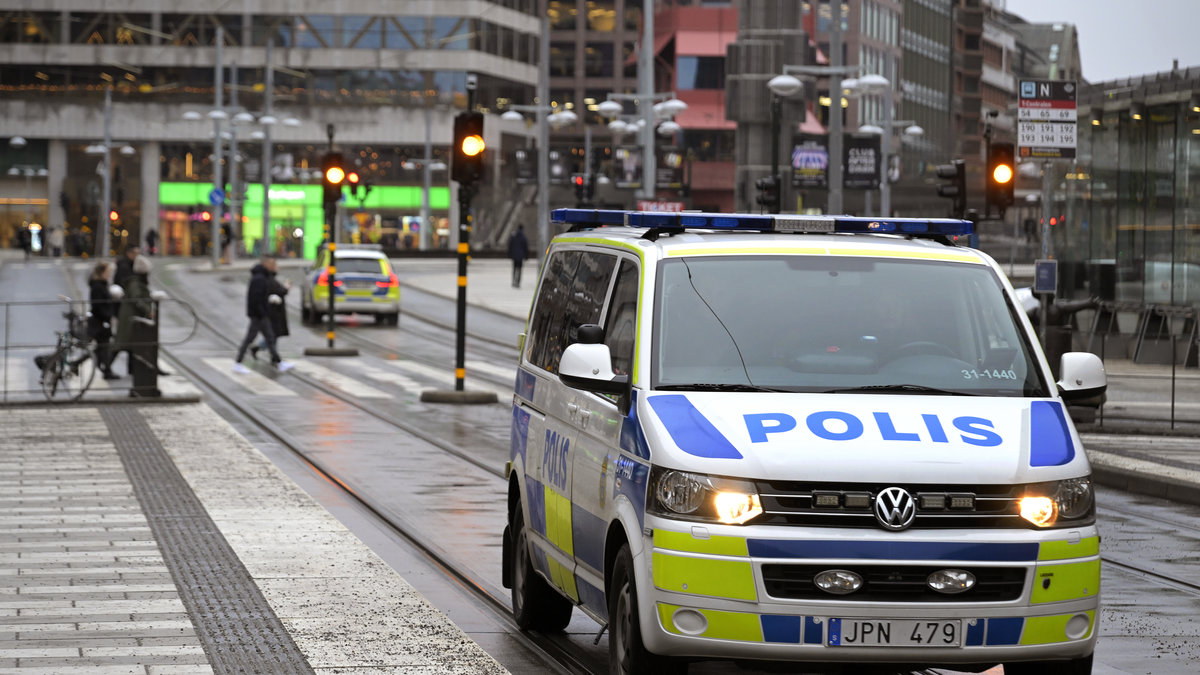 Stor polisinsats i centrala Stockholm