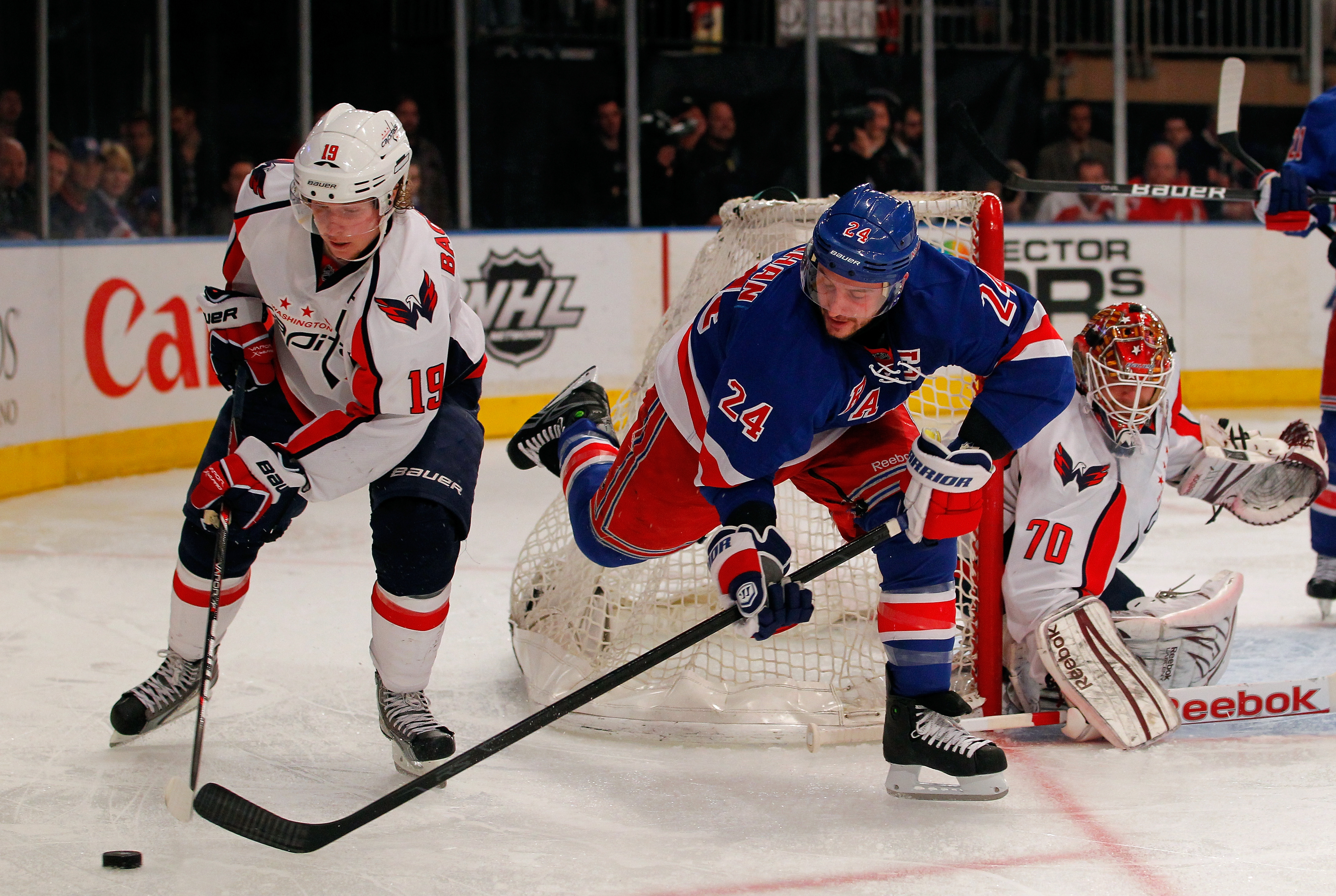 Nicklas Bäckström har spelat klart i NHL denna säsong sedan Rangers slagit hans Capitals i en sjunde avgörande match.