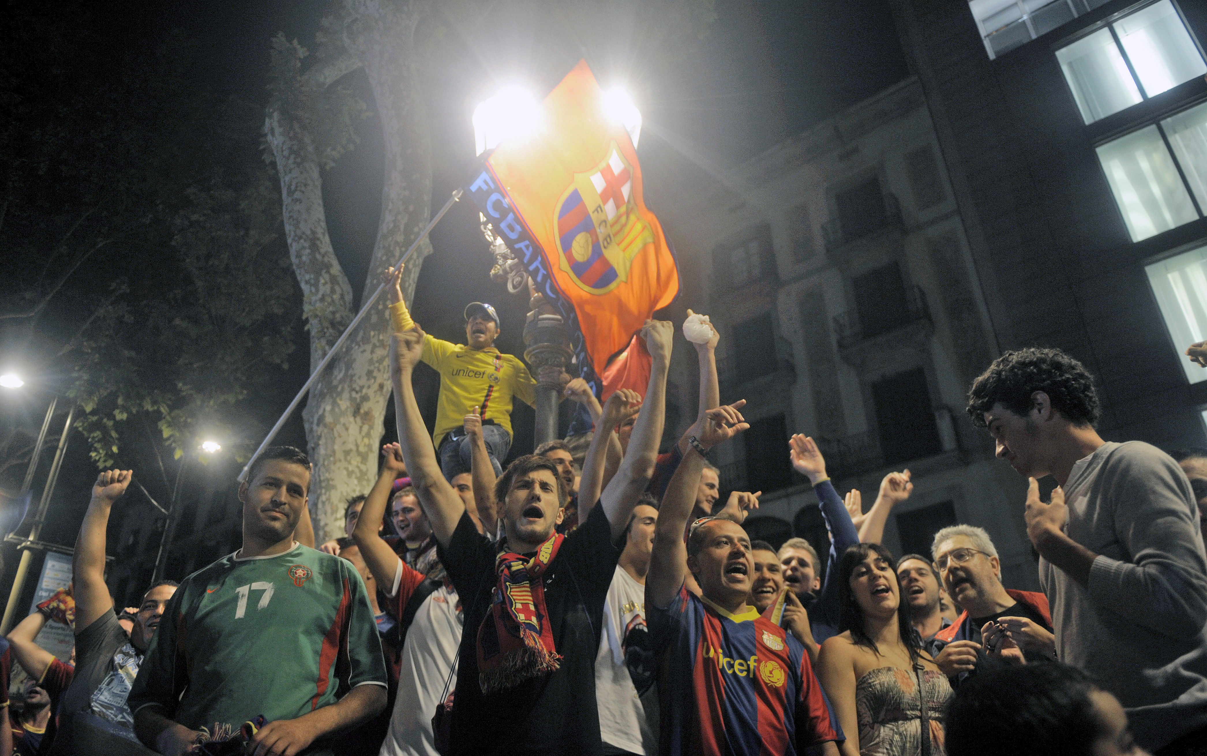 I Kataloniens huvudstad var festen i full gång.