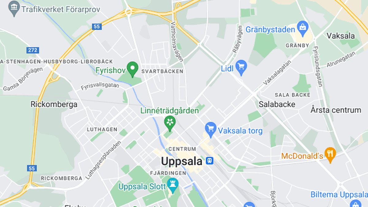 Polisen rapporterar om brand, Uppsala
