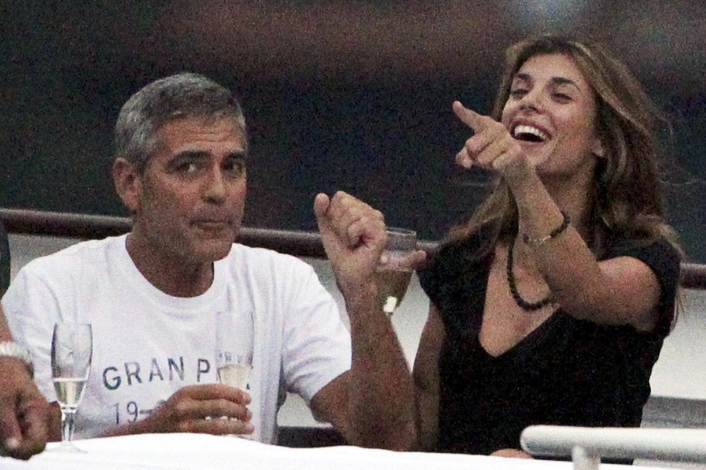 George Clooney och Elisabetta Canalis firar tillsammans...