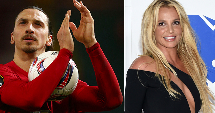 Zlatan och Britney Spears.