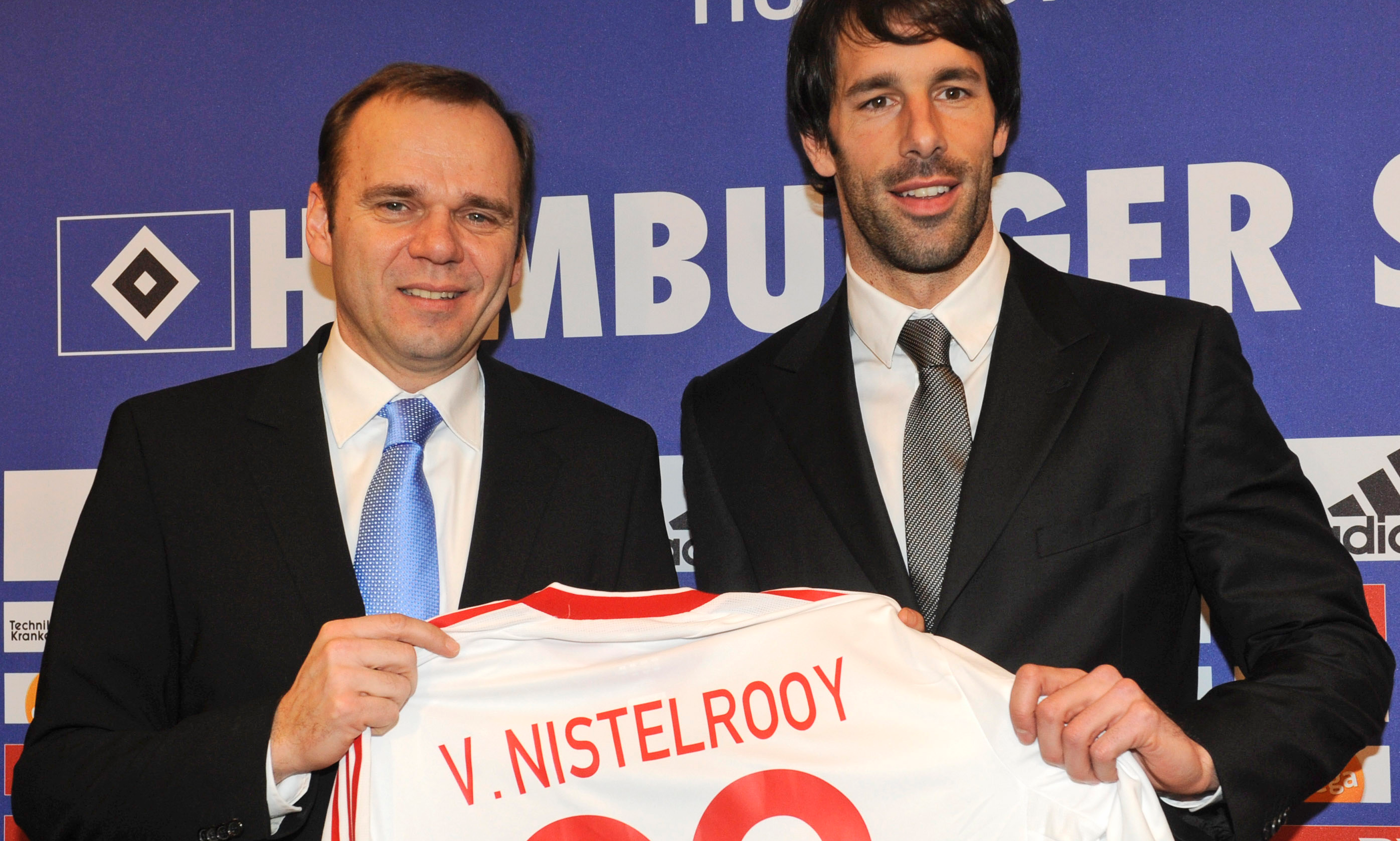 van Nistelrooy med Hamburgtröjan. 