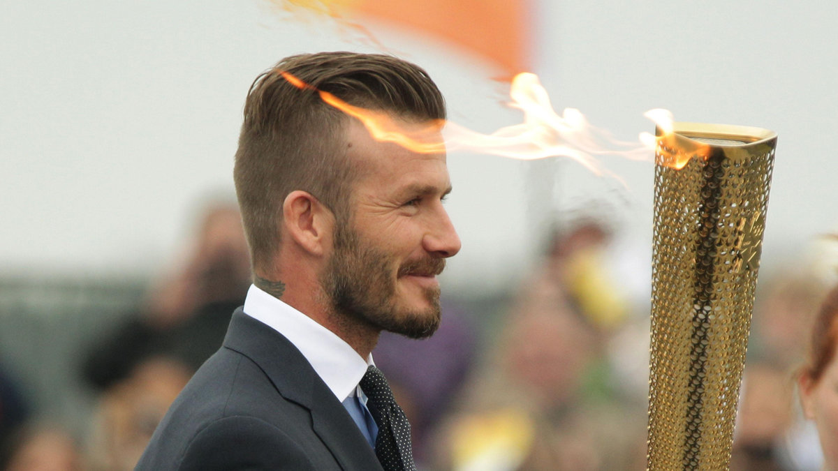 Beckham med OS-elden 2012. 