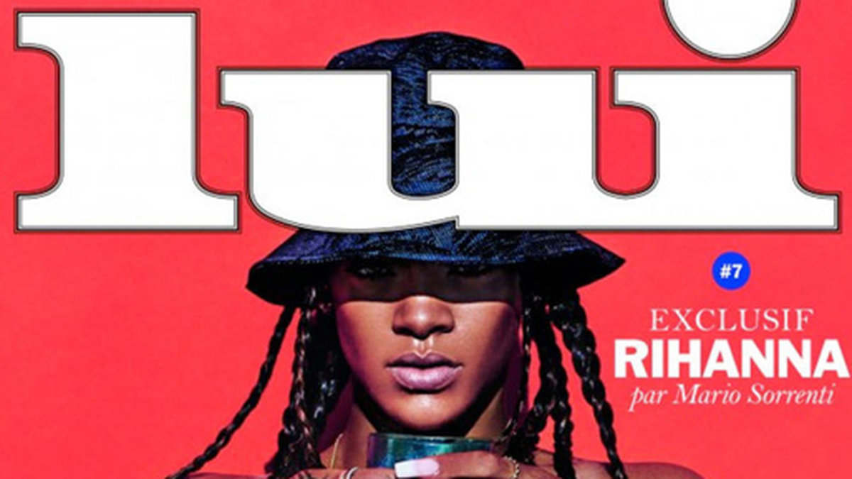 Rihanna poserade topless för magasinet Lui.
